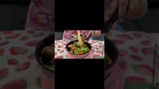 Fried beef noodle with broccoli, carrots, mushroom #shorts #studyforkids