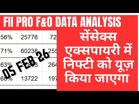FII & PRO F&O DATA AND NIFTY & SENSEX EXP ANALYSIS FOR 05 FEB 2026 | EDUCATIONAL VIDEO ONLY