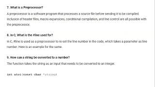C Interview Questions and Answers Part 1