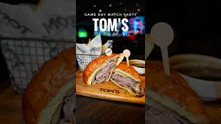 Ready for game day on The Strip?🏈🤯 #lasvegasfood #vegasfood #sportsbar #gameday #tomswatchbar