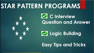 Hollow Star Pattern programs in C in Hindi | C Interview Questions and Answers