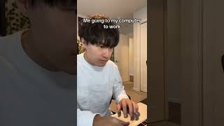 When gamer going for work😂 #job #gamer #valorant #shorts