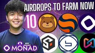 10 Crypto Testnet Airdrops That Will Make You RICH! (Full Guide) | Monad, Magma Staking, Boi Bear