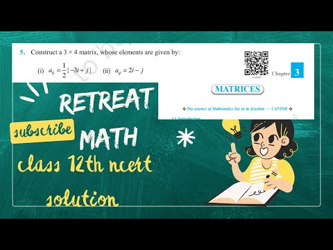 Class - 12 Ex - 3.1 Q5 solution|| Matrices Class 12 CBSE NCERT 