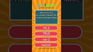 "Test Your Python Knowledge: Can You Identify the Invalid Variable Name? | Ez-learn Coding Quiz"
