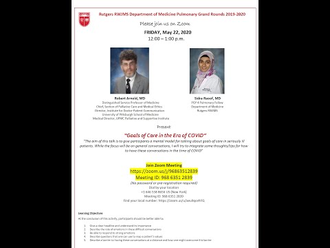 Goals of Care in the Era of COVID