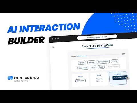 How to turn your educational content into interactions with AI? | AI Interaction Builder