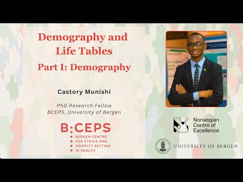 Castory Munishi: Demography and Life Tables Part 1 (Demography)