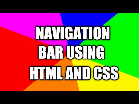 Navigation bar using html and css