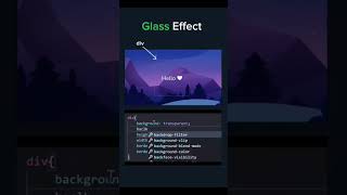glass effect in css. blur effect #css