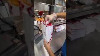 Made with love 🫶 #chickfila #backstage #behindthescenes #bagging #wafflefries #teammember #nuggets
