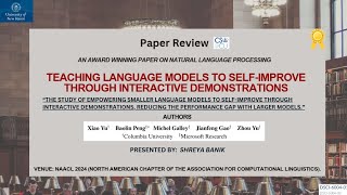 Paper Review on "Teaching Language Models to Self-Improve through Interactive Demonstrations"