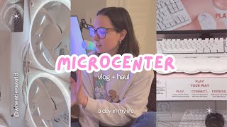 microcenter vlog + haul 🖥️ cozy tech shopping experience ♡ quiet browsing & keyboard testing 🎧️