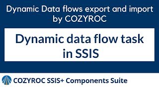 Dynamic data flow task in SSIS by COZYROC. Data flows export, import