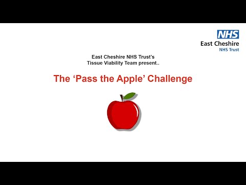 East Cheshire NHS Trust's Tissue Viability Team present the 'Pass the Apple' Challenge