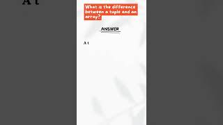 What Is the Difference Between a Tuple and an Array in TypeScript? #shorts #ytshorts #codewithchitra