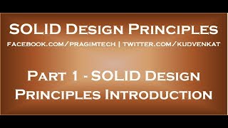 SOLID Design Principles Introduction