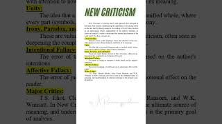 New Criticism| CONTEMPORARY LITERARY CRITICISM Instant Essay @ARsummaryguidance #trending #Viral