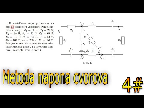 Metoda napona čvorova - Primjer 4