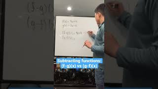 How to subtract functions (f-g)(x) vs (g-f)(x)… order matters! #shorts #mathshorts #functions