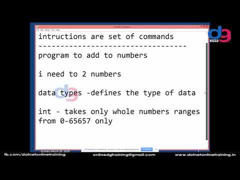 .NET framework introduction - PART 1 | dgTraining