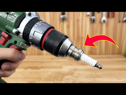 Every House Needs This And No One Does It!! Install old spark plug into drill