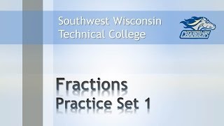 Math Review  - Fractions Chapter Practice Set 1 "Introduction to Writing Fractions"