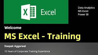 Introduction to Basic Excel Masterclass