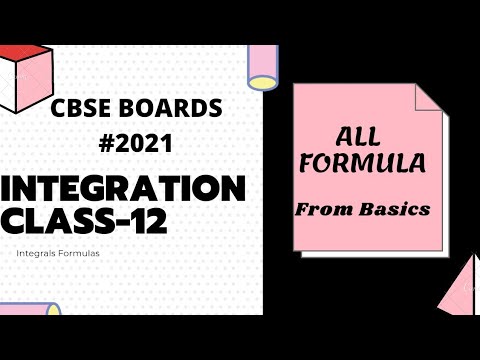 Integration class 12 | Integration formulas from basics