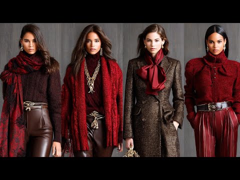 Ralph Lauren Christmas Style | Chili Red & Bronze Winter Elegance for Women