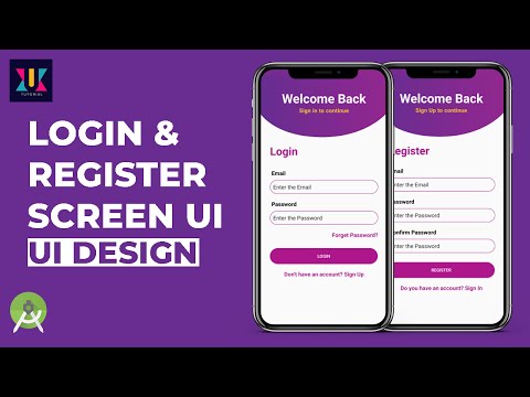Android UI Design Tutorial | Login & Register Screen UI Design | UiUX Tutorial