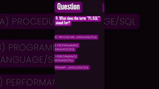 Oracle DBA Quiz - 09 #databasemanagementsystem #oracledba  #shorts #youtubeshorts  #database