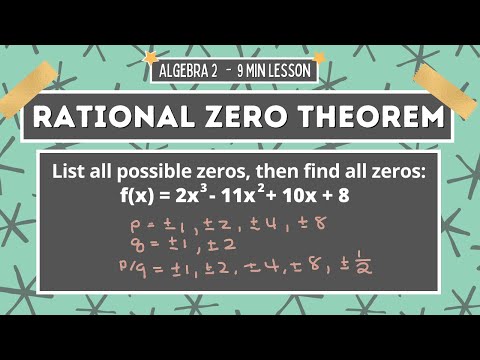 Find All Possible Rational Zeros | Rational Zero Theorem | Algebra 2