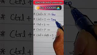 ⌨️KEYBOARD 🔥SHORT-CUTS For CODERS👨‍💻👈 || #shorts #keyboard #coder #code #viral #trending #youtubers