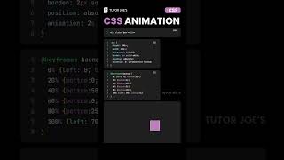 Box  Animation in CSS  #tutorjoes #css #tamil #css3
