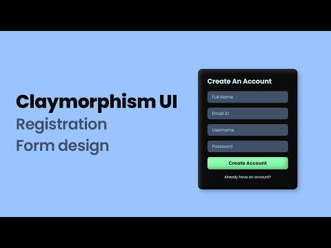 Claymorphism Registration Form using HTML, CSS | Claymorphism CSS - Codingscape