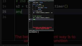 Be a senior python developer: any function