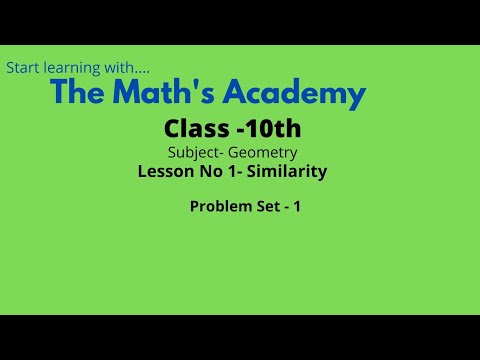problem set 1 / Similarity/ subject-Geometry /class 10th / Geometry/ SSC/