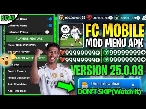 FC Mobile MOD MENU v25.0.03 ✅ - Unlimited FC Points + Money! | FC MOBILE MOD APK 2025|