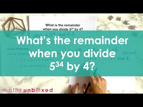■ What's the remainder when you divide 5^34 by 4? | Modular Arithmetic Q1