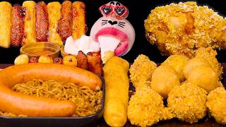 ASMR KWASAK KING CHICKEN & KIELBASA JJAPAGHETTI MUKBANG EATING SOUNDS