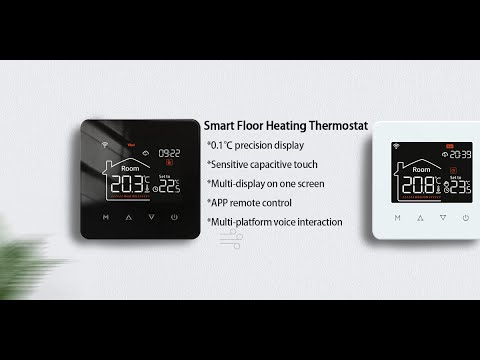 Smart Floor Heating Thermostat WIFI Networking, Ccapacitive Touch Control