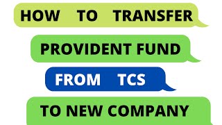 tcs pf transfer process| HOW TO TRANSFER PF FROM OLD TO NEW COMPANY