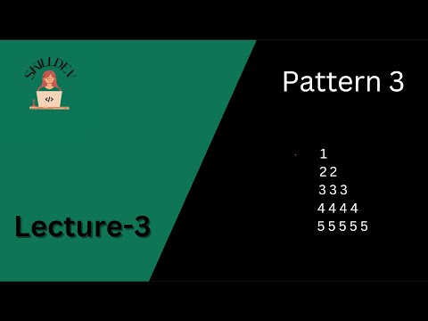 Lecture - 3: Pattern 3 | Beginning of New Algorithmic Adventures | DSA for Beginners