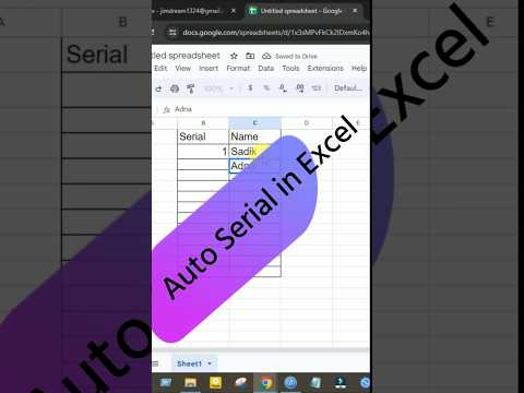 Auto Serial in Excel