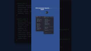 Awesome Search Input | #youtubeshorts #shorts #html #css #searchbar #animation |