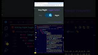 Day Night Toggle button #shorts#css#js#html#coding