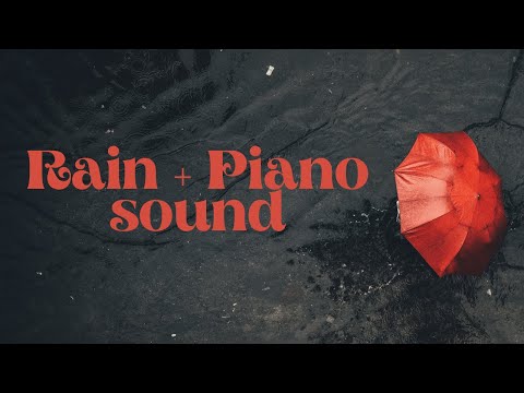 Soothing Rain and Piano Sounds in a Lush Green Setting