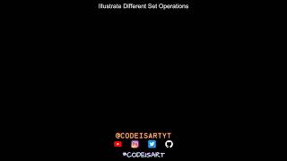 Illustrate Different Set Operations in Python | Python Examples | Python Coding Tutorial | Interview