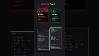 Glowing Card #css #glowing #card #html #csstutorial #webdesigntutorial #cards